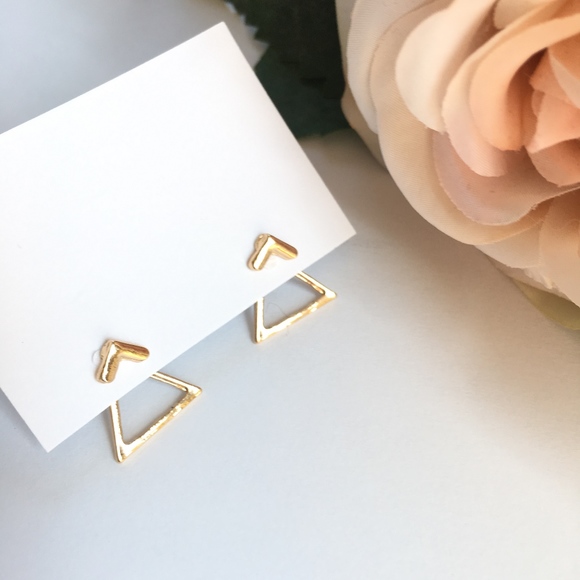 Dainty Geometric Peekaboo Earrings - Picture 7 of 11